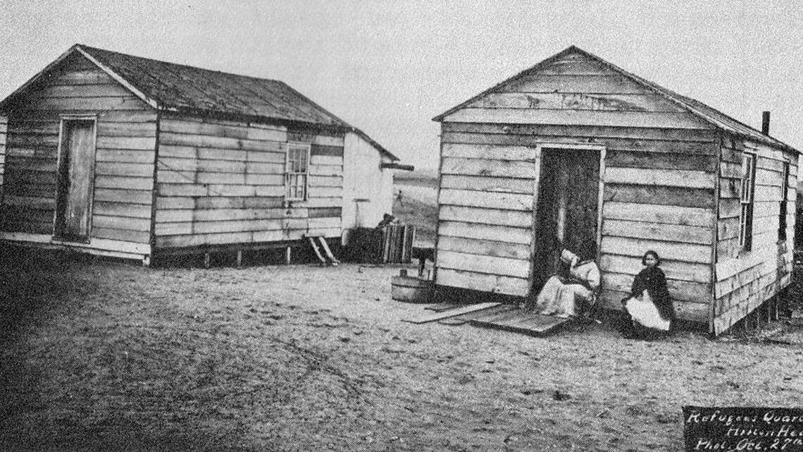 Refugee Quarters on Hilton Head Island in Oct., 1864.