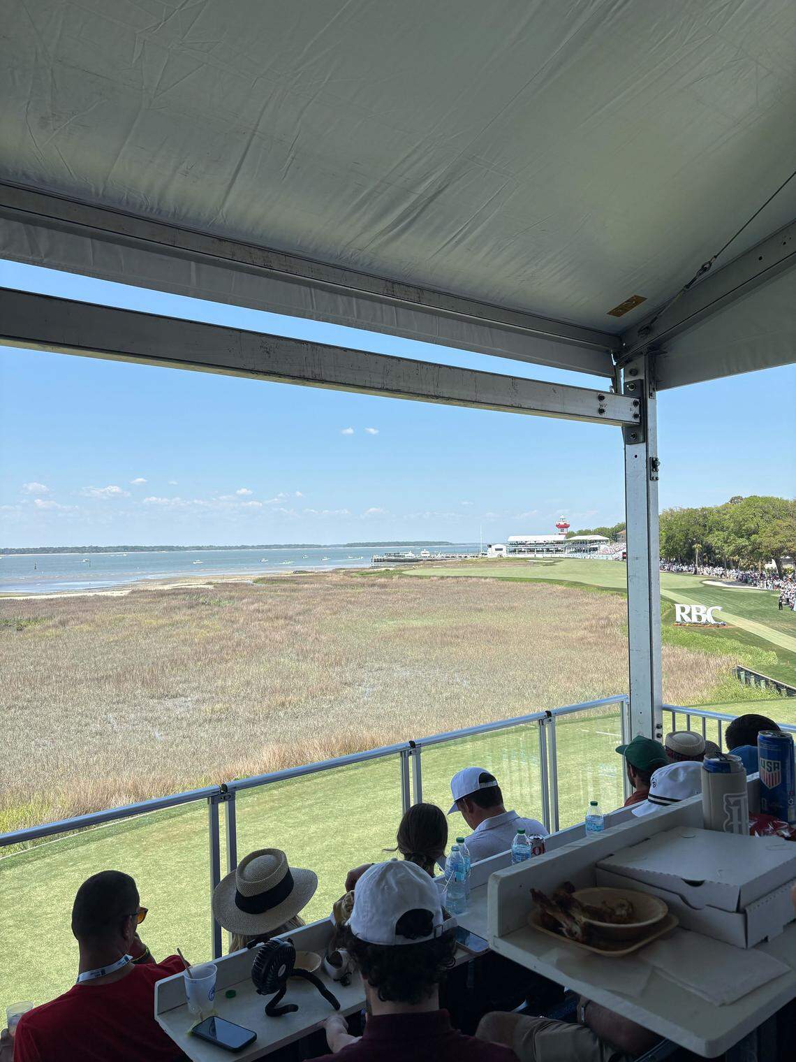 The Harbour Town lighthouse can be seen from the Calibogue Club at RBC Heritage on April 17, 2026.