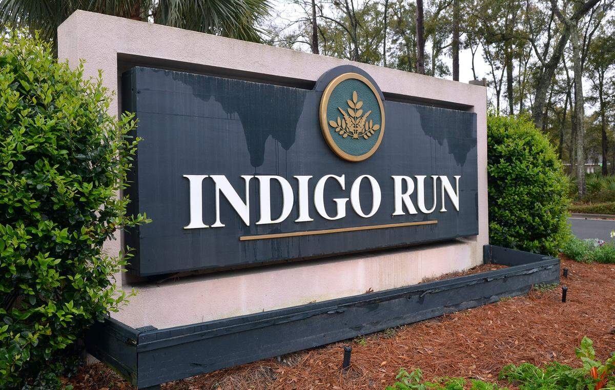 Sign on U.S. 278 on Hilton Head Island at the entrance to Indigo Run neighborhood.