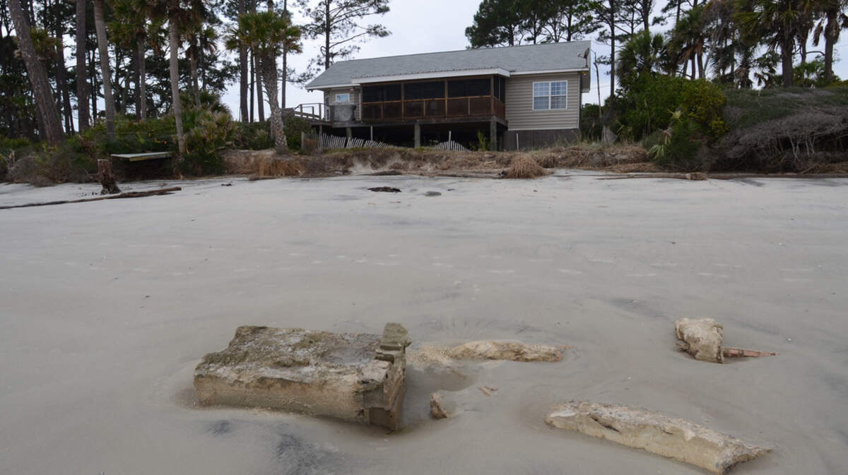 Beach erosion along Cabin Road in Hunting Island State Park is shown in photos taken on Sunday, Nov. 22, 2015.