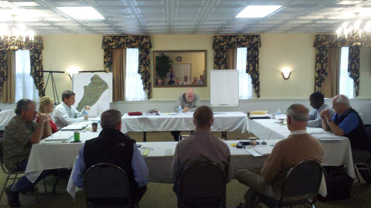 Hilton Head Island Town Council members participate Nov. 21, 2013, in the first day of a three-day workshop in Beaufort.
