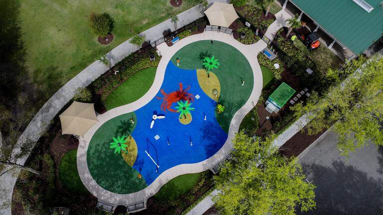 New splash pad opens at Bluffton’s Oscar Frazier Park. Kids control the water