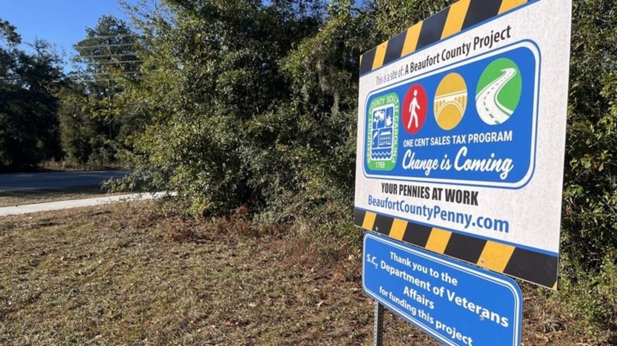 About 20% of the new path along Laurel Bay Road was financed with 2018 penny tax funds.