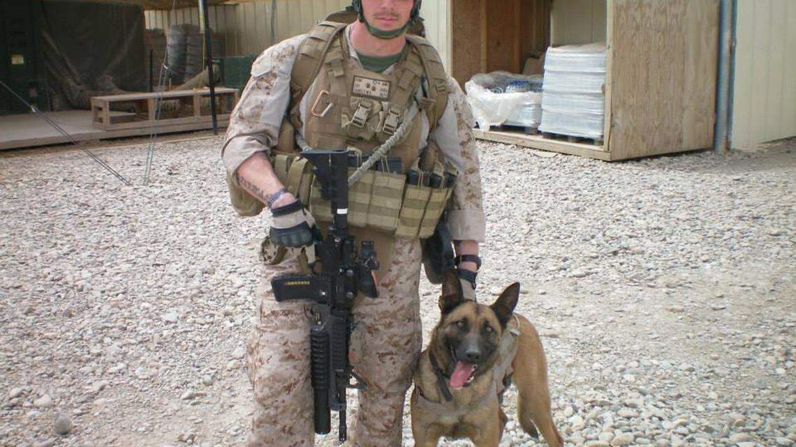 Takes more than an IED to separate Marine from his dog