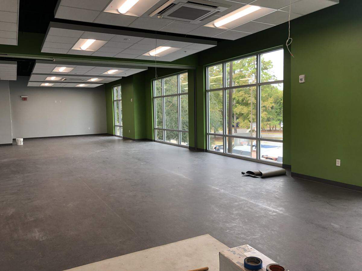The group fitness studio at the Island Recreation Center on Hilton Head.