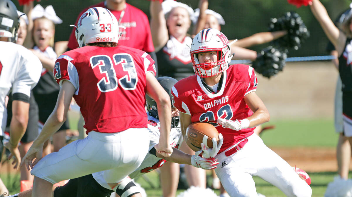 Hilton Head Prep running back Tommy Stauffer carries the ball against Northside Christian on Friday at Hilton Head. 8/17/18