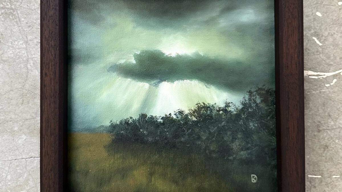 “Not the Hope, but the Knowing” is an oil painting by Kayla DeVito. It is one of three of the local artists’ paintings that could be featured in an upcoming episode of ‘Law & Order: SUV.’