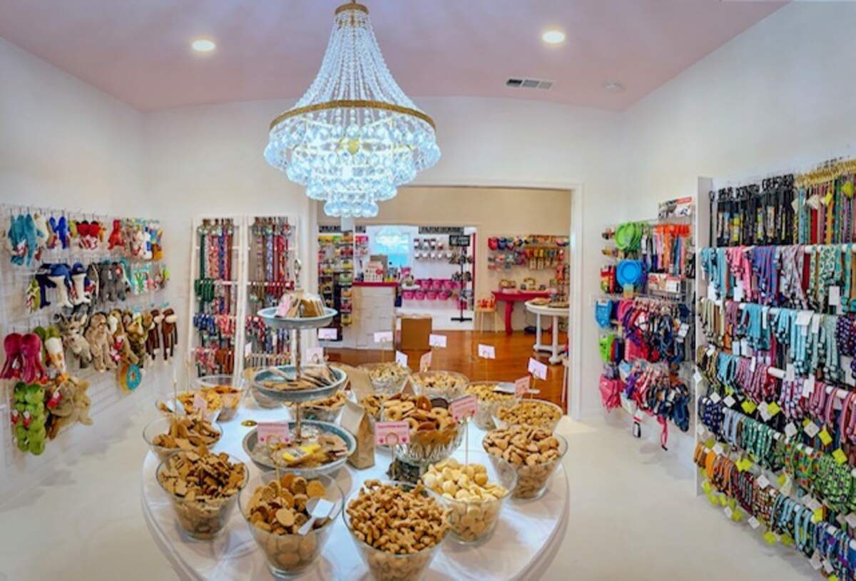 Woof Gang Bakery in Old Town Bluffton features premium dog treats, accessories and toys.