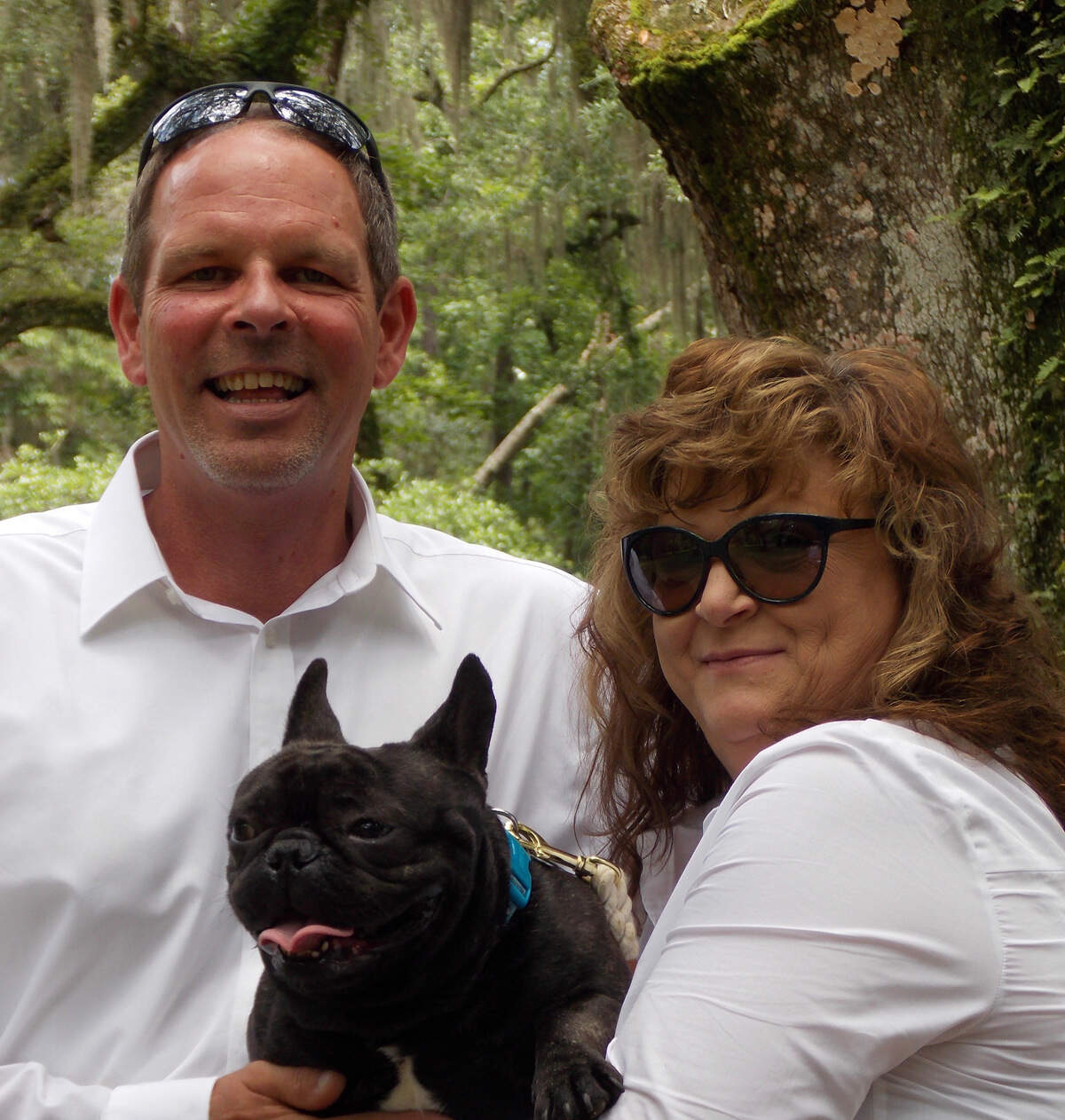 Tom and Cindy Lamprecht and their dog Diesel