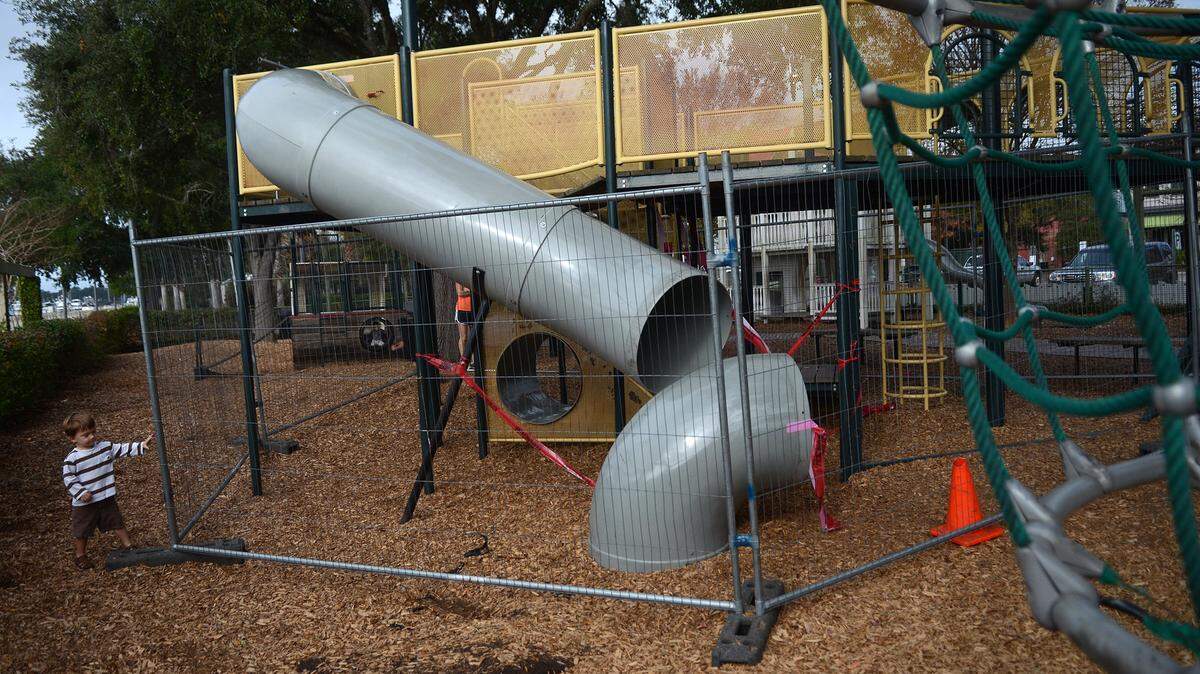 Park managers closed several pieces of play equipment at the playground at Henry C. Chambers Waterfront Park for safety after destructive vandalism over a two-week period.