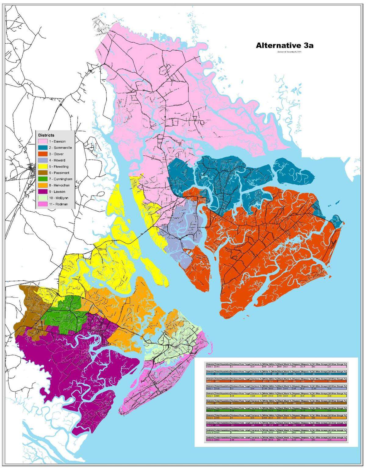 The Beaufort County Council adopted Redistricting Map 3A after unanimously passing the ordinance at third reading a council meeting in January 2022.