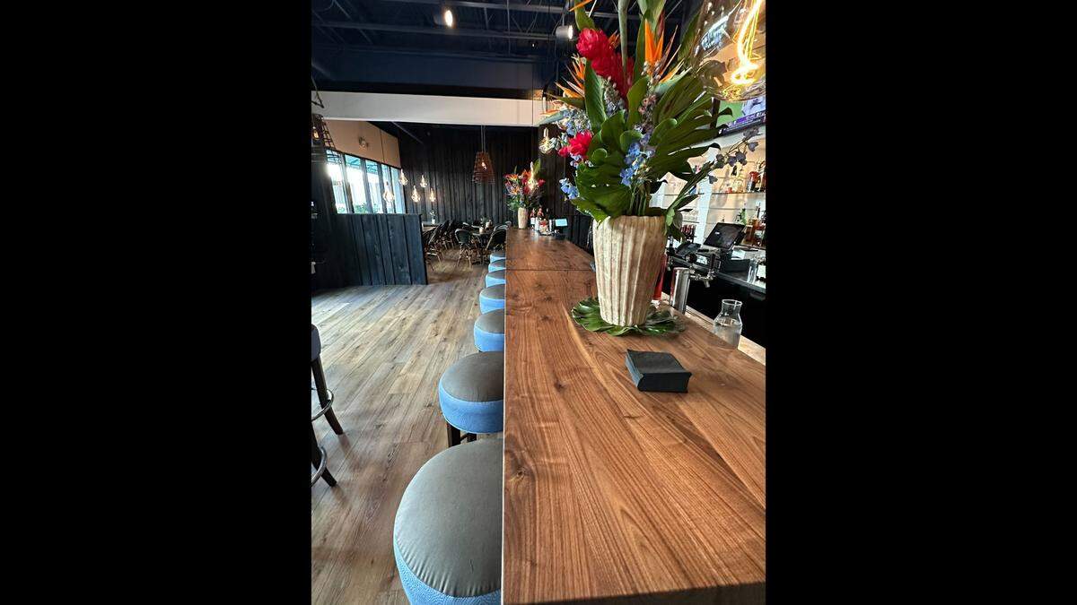 Countertop seating inside the new Chow Daddy’s Sea Pines location at 71 Lighthouse Road. The location opened just days before the RBC Heritage golf tournament brings thousands of visitors to Hilton Head.