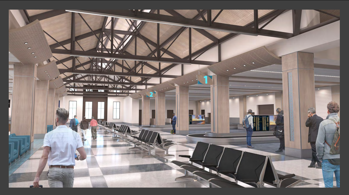 One of the new Hilton Head Airport terminal expansion renderings.