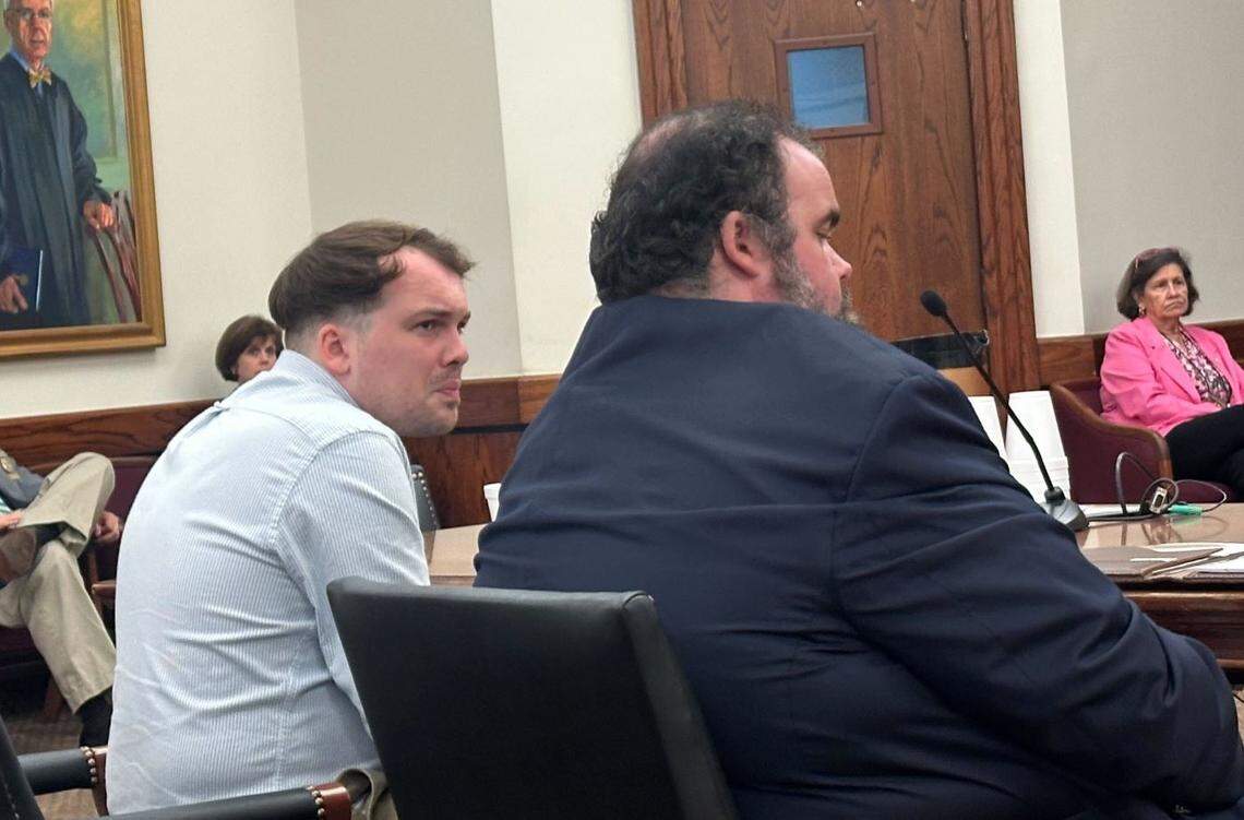 John Patrick Shea fought back tears as he listened to impact statements from the family of his ex-girlfriend Jillian Angner, 25, of Okatie, in the Beaufort County Courtroom the afternoon of June 25, 2025. Shea brought a surprise end to his murder trial when he pleaded guilty to all four felony counts related to the shooting before the second day of testimony was set to begin.