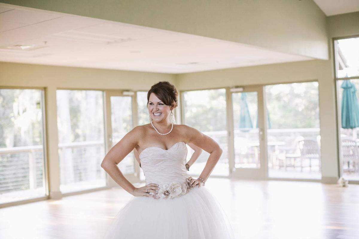 Jessica Hipp Mercer Munyon on her wedding day, Nov. 3, 2013. She married Michael Munyon at Hilton Head Plantation.