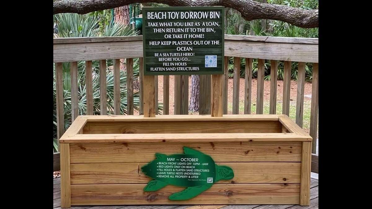 To help the nesting turtles, there’s now a bin for beach toys at Islanders Beach Park on Hilton Head Island.