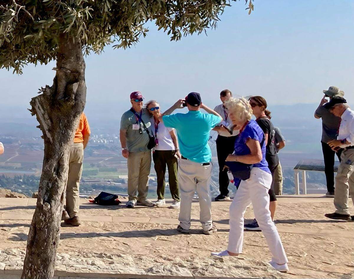 Patsy and Rick Montgomery pose for a photo while on a tour of Israel in 2023.