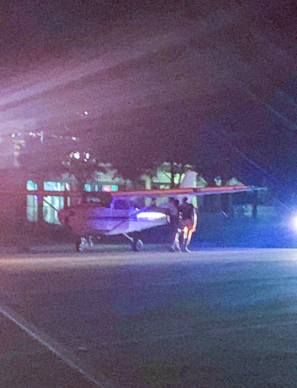 A small, single engine plane, occupied by pilot Edison Rivers and a student pilot from Beaufort, made an emergency landing Monday night on Lady’s Island Drive, in front of the Little Caesar’s restaurant.