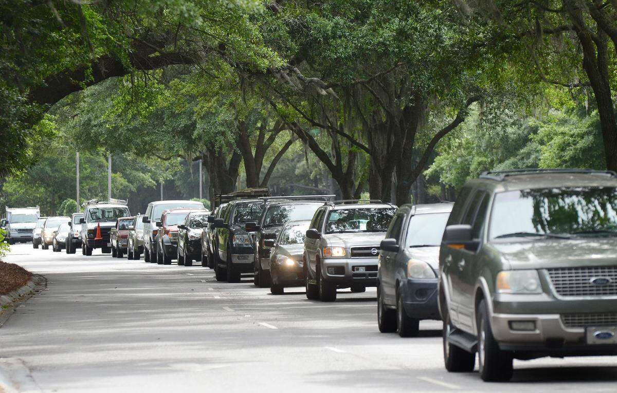 In this file photo, traffic leaving Sea Pines backs up at Sea Pines Circle.