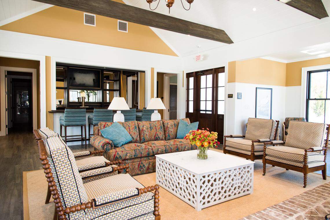 This photo shows the inside of the clubhouse at the new Hilton Head National RV Resort.