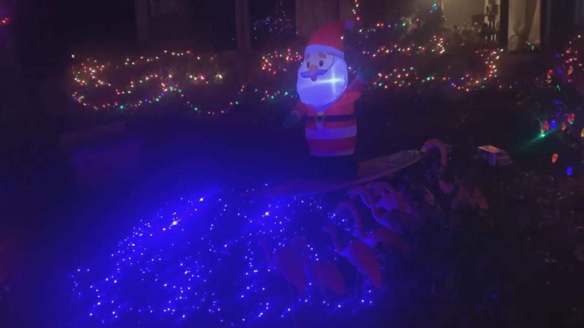 Sea Pines man ‘ridiculously decorates’ yard with donated Christmas lights. Take a look
