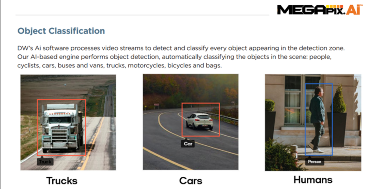 Digital Watchdog’s AI technology can classify people, objects, and vehicles.