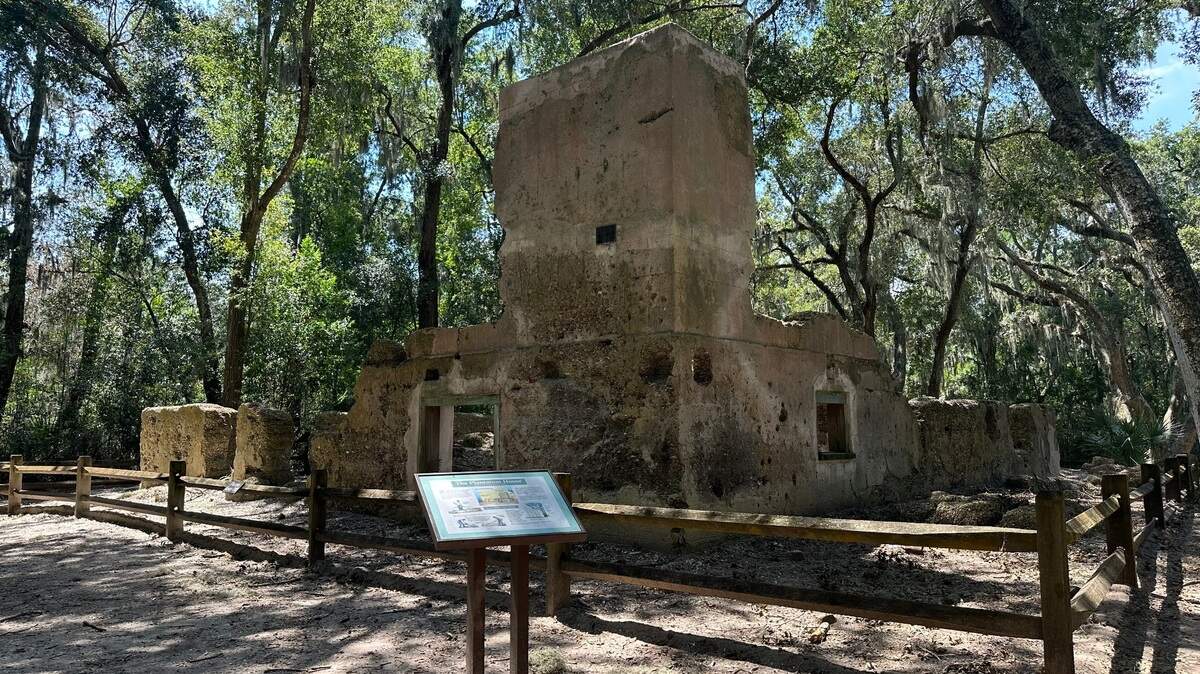 The remains of the main house at the Stoney-Baynard Ruins in Sea Pines on Hilton Head Island. The ruins are what remains of the mansion at what was once called Braddock Point Plantation. They can be found off of Plantation Drive.