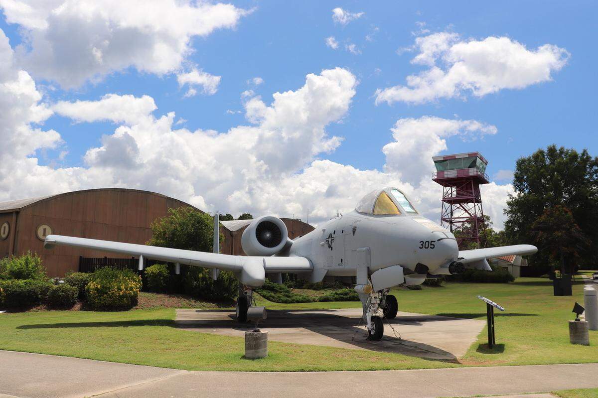 The Museum of Aviation in Warner Robins, Georgia, is home to over 85 historic aircraft on on its 51 acres, including this A-10 “Warthog” fighter. Visitors can experience viewing these, as well as interactive exhibits and educational and cultural programs.