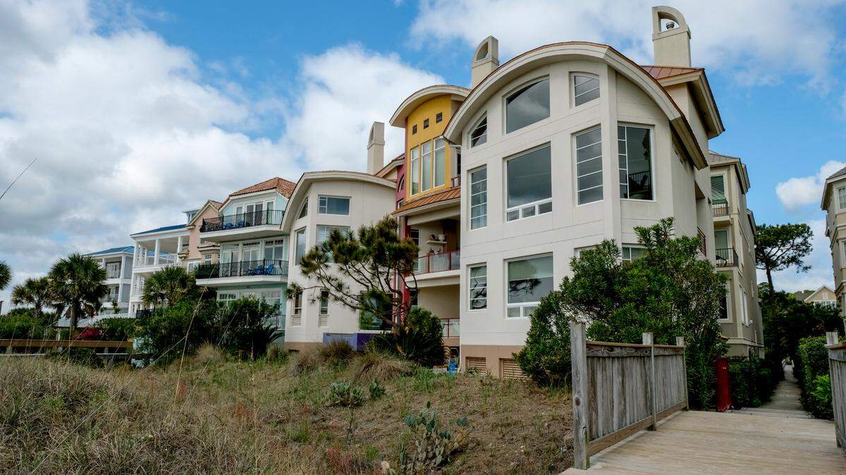 A boardwalk view of homes along Bradley Circle on Thursday, April 1, 2021 on Hilton Head Island where more than half the homes are short-term rentals.
