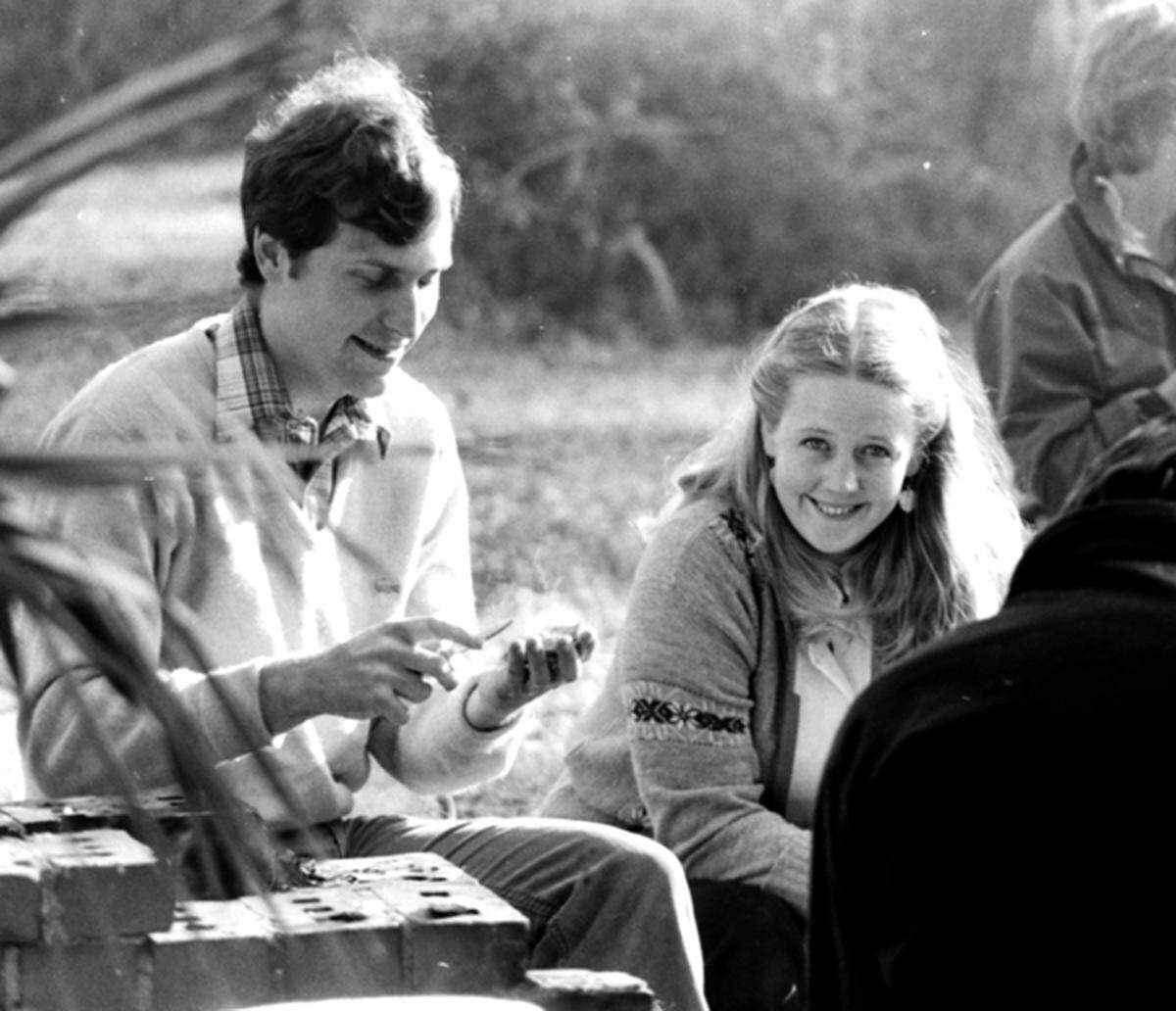 David and Sybil Lauderdale at an Island Packet staff oyster roast.