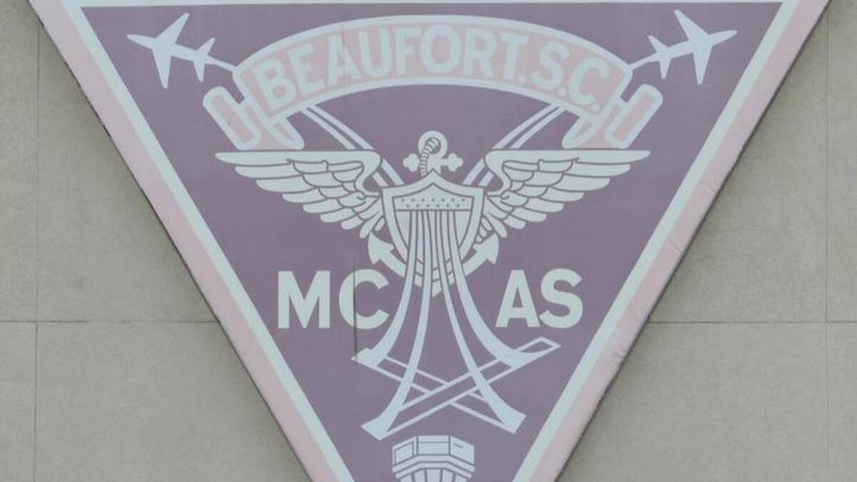 Marine Corps Air Station Beaufort sign.