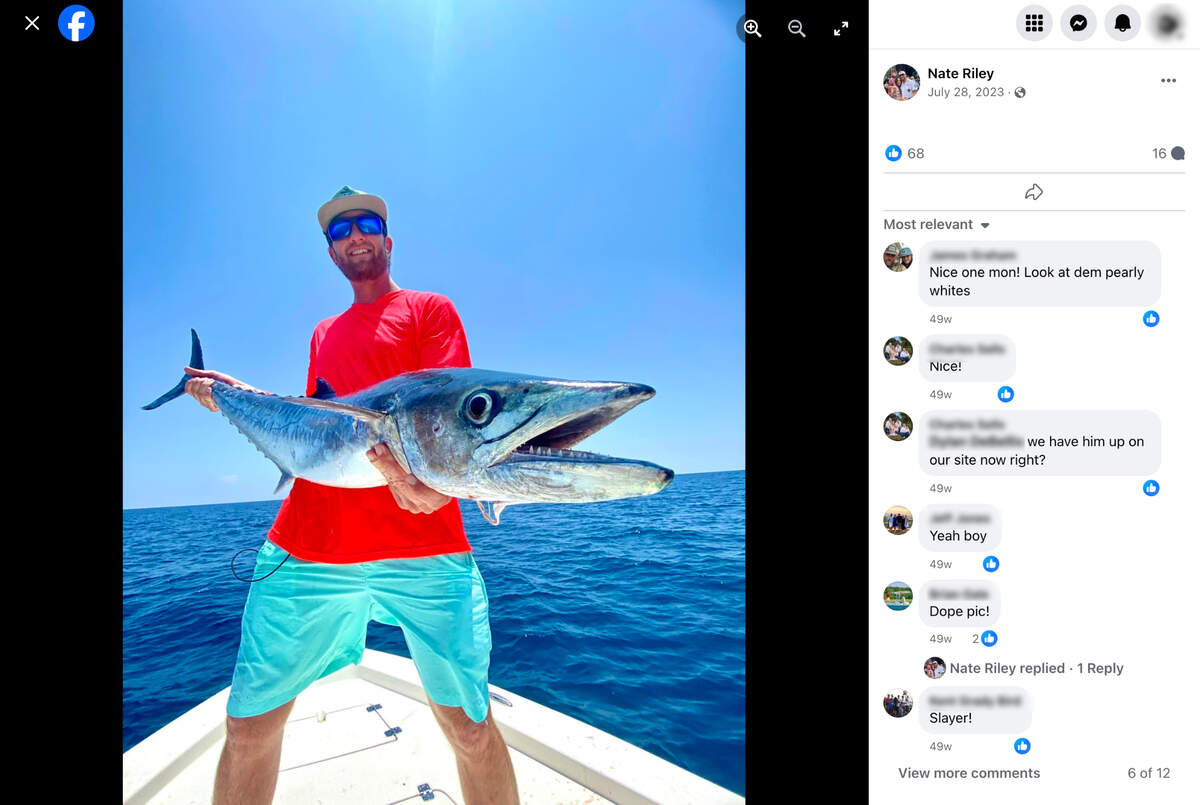 Captain Nate Riley, a 30-year-old Hilton Head native and the founder of Tighten Up Fishing Charters, was killed in a motorcycle accident Thursday night, South Carolina troopers say.