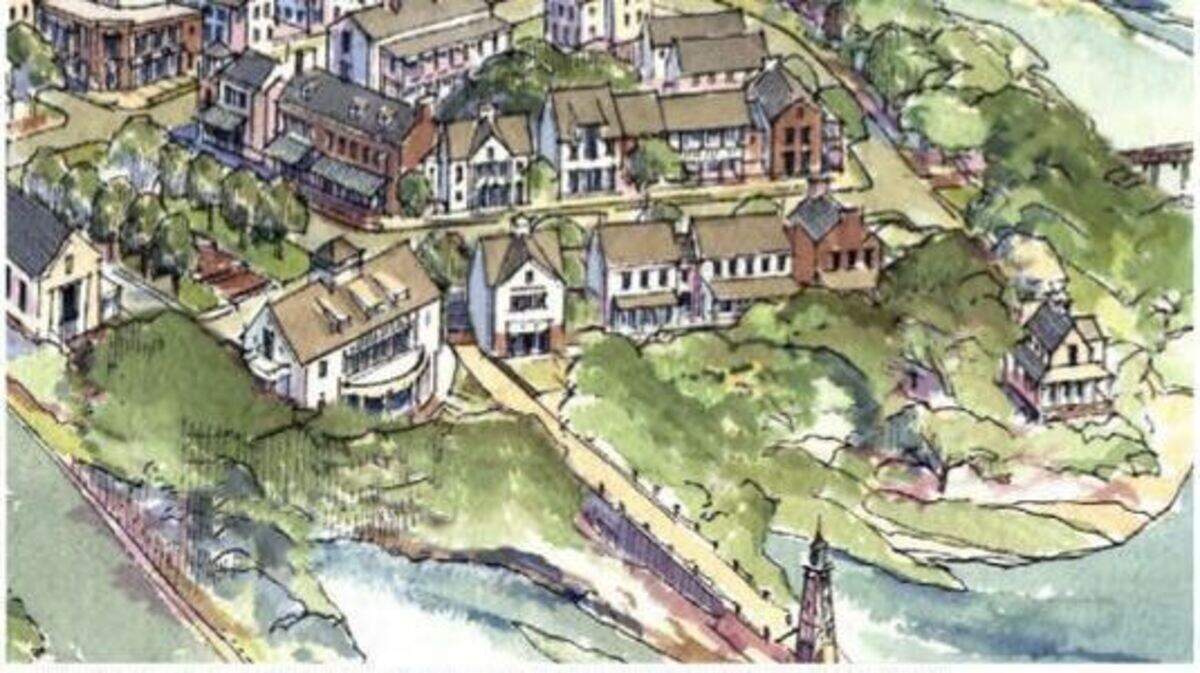 Conceptual illustration of the Whitehall area from the Beaufort Civic Master Plan.