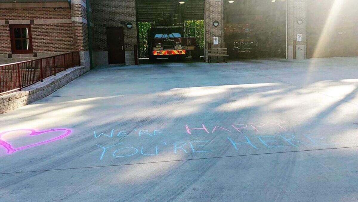 Culture HHI chalked up a Hilton Head Island Fire Station in April to say thank you to first responders during the coronavirus pandemic.