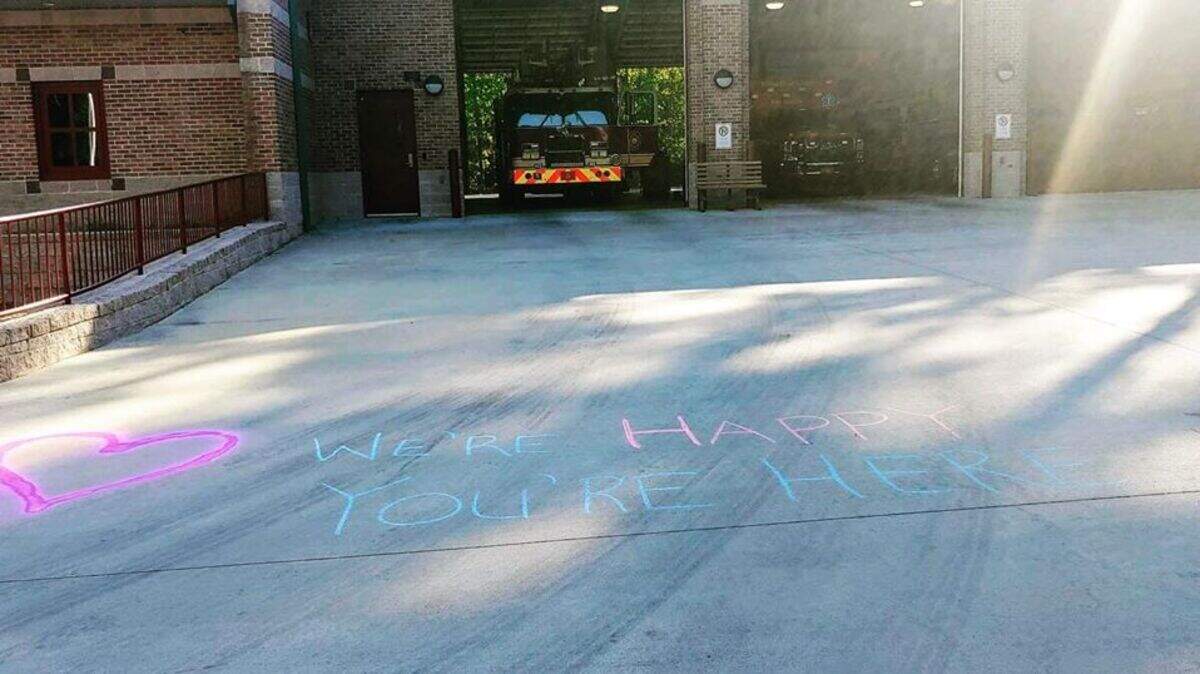 Culture HHI chalked up a Hilton Head Island Fire Station in April to say thank you to first responders during the coronavirus pandemic.