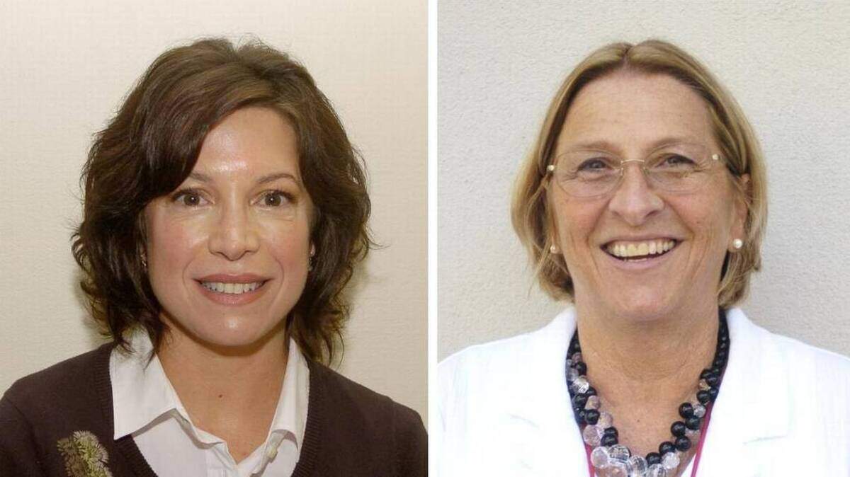 JoAnn Orischak, left, and Mary Cordray, right