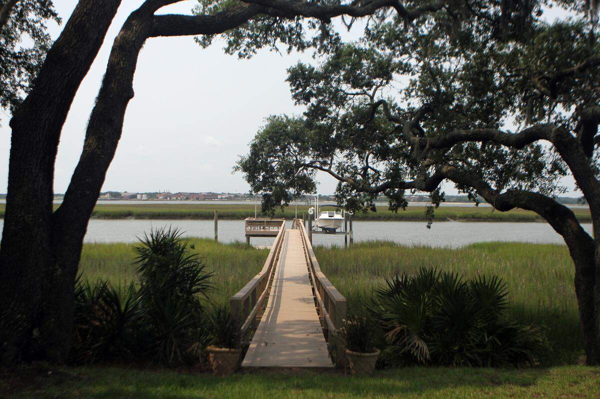 A view of the Harbor River from Rachel Martin's home on July 1, 2015, on Cat Island.