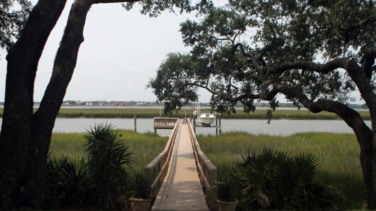 A view of the Harbor River from Rachel Martin's home on July 1, 2015, on Cat Island.