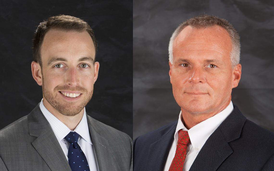 Russell Baxley, Beaufort Memorial Hospital CEO (left), and Dr. Kurt Gambla, Chief Medical Officer (right)