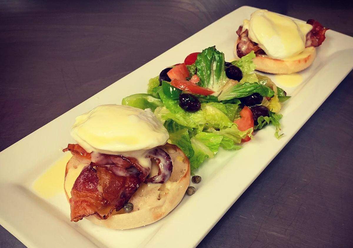 Shelter Cove Benedict is one of the breakfast options at The Other Sister’s Wine Bar on Hilton Head.