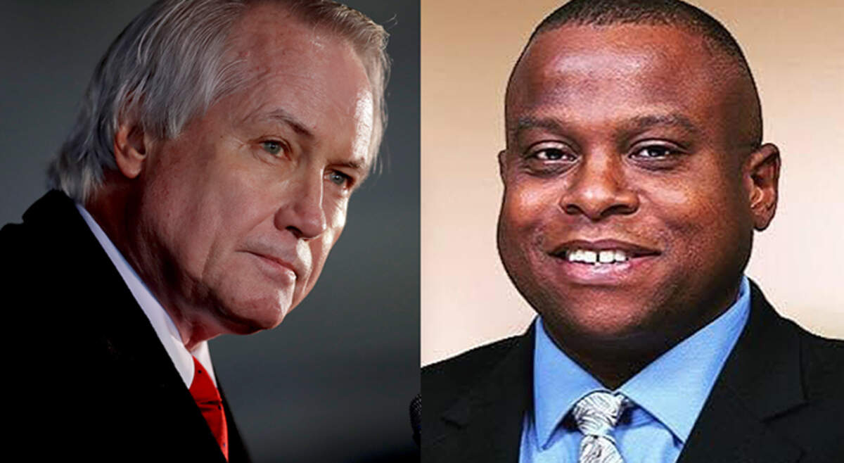 Prominent lawyer and Yemassee resident Lin Wood (left) and Yemassee Police Chief Gregory Alexander (right)