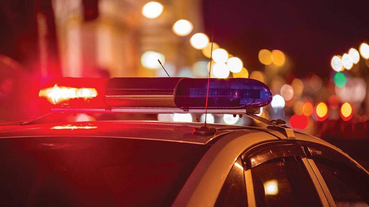 Lights on a squad car.