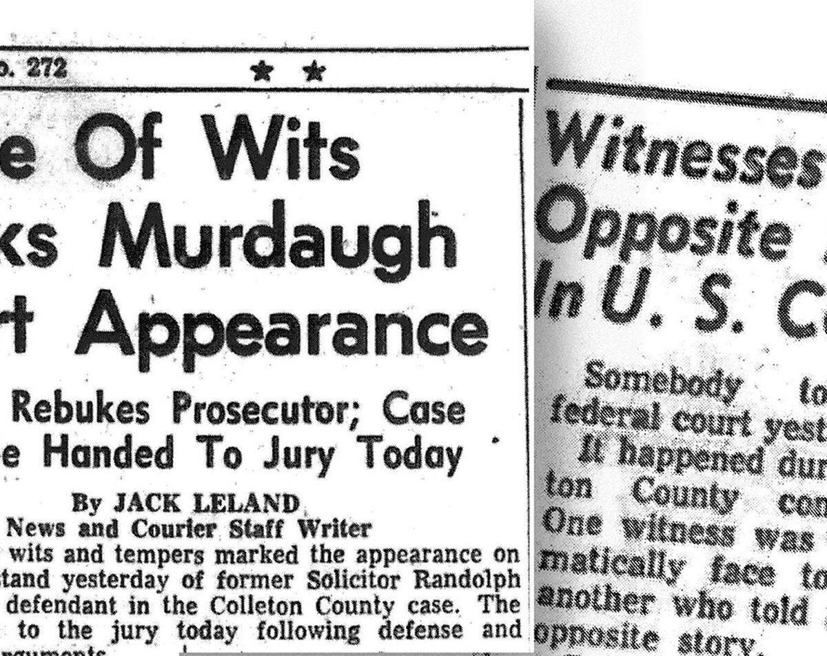 News clippings from Charleston’s S.C.’s The News and Courier that appeared on Sept. 28, 1956