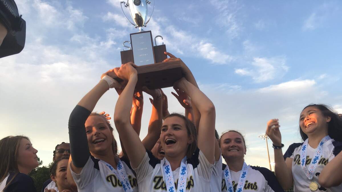 McKenzie Young (2) and her Battery Creek teammates celebrate winning the Class 3A softball championship Wednesday.
