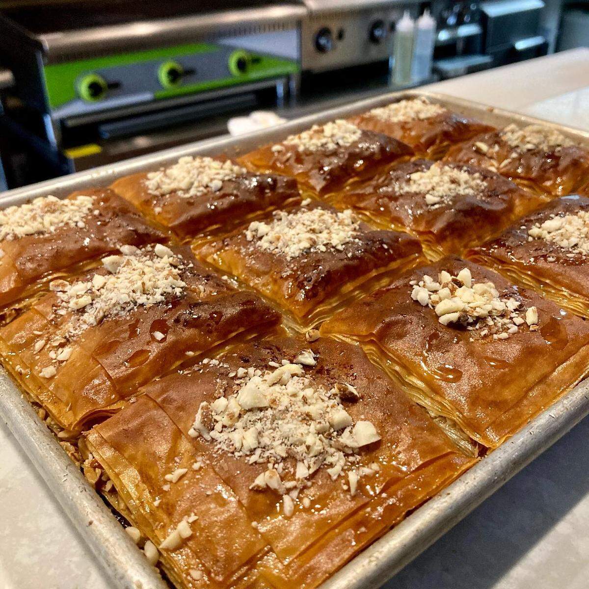 Baklava for dessert at Casablana Mediterranean Grill on Hilton Head.