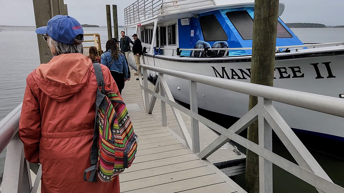 the Manatee II, the public ferry to Daufuskie Island, leaves from C.C. Haigh Jr. Boat Landing on Pinckney Island.