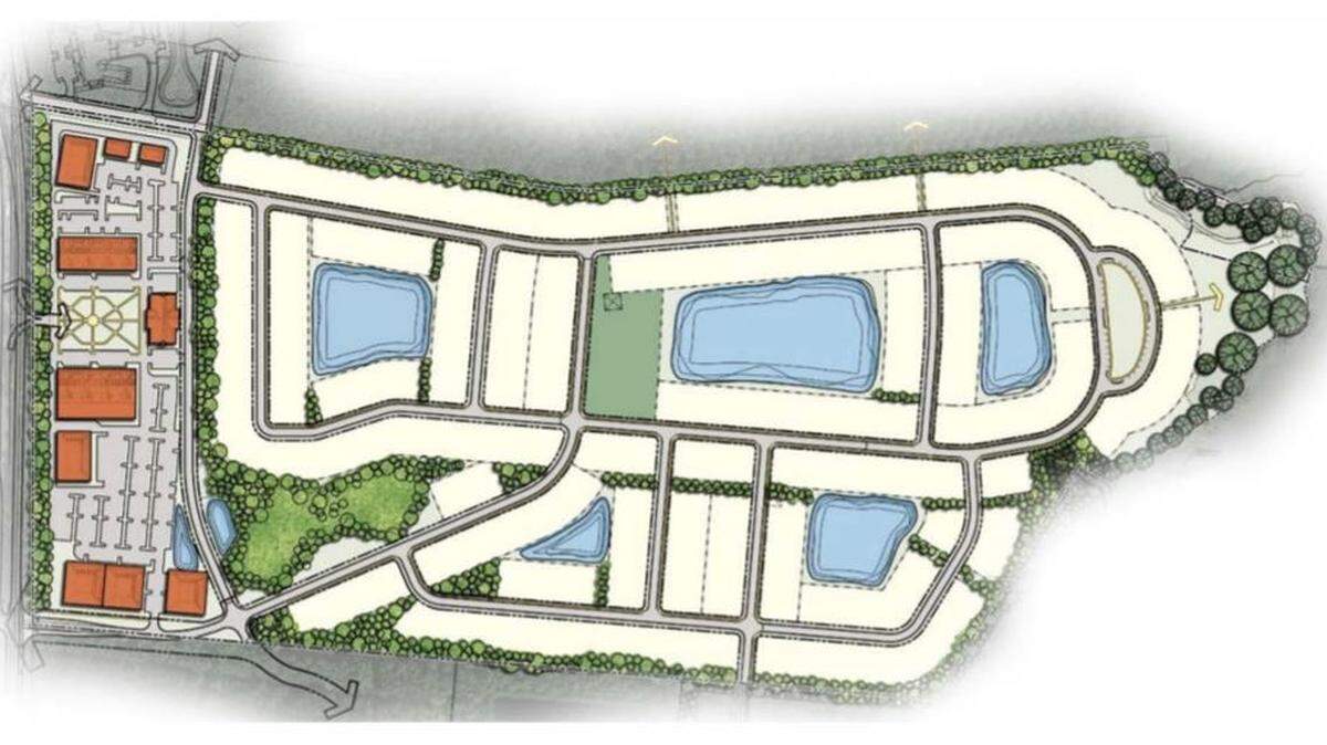Conceptual master plan for Malind Bluff as presented to Hardeeville Planning Commission
