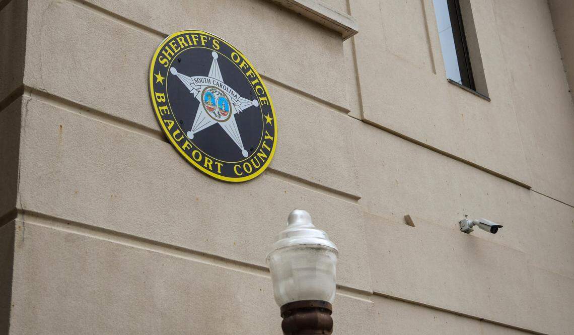 The emblem at the front entrance of the Beaufort County Sheriff’s Office as seen on Wednesday, Sept. 16, 2020, located in the Beaufort County Government Robert Smalls Complex in Beaufort.