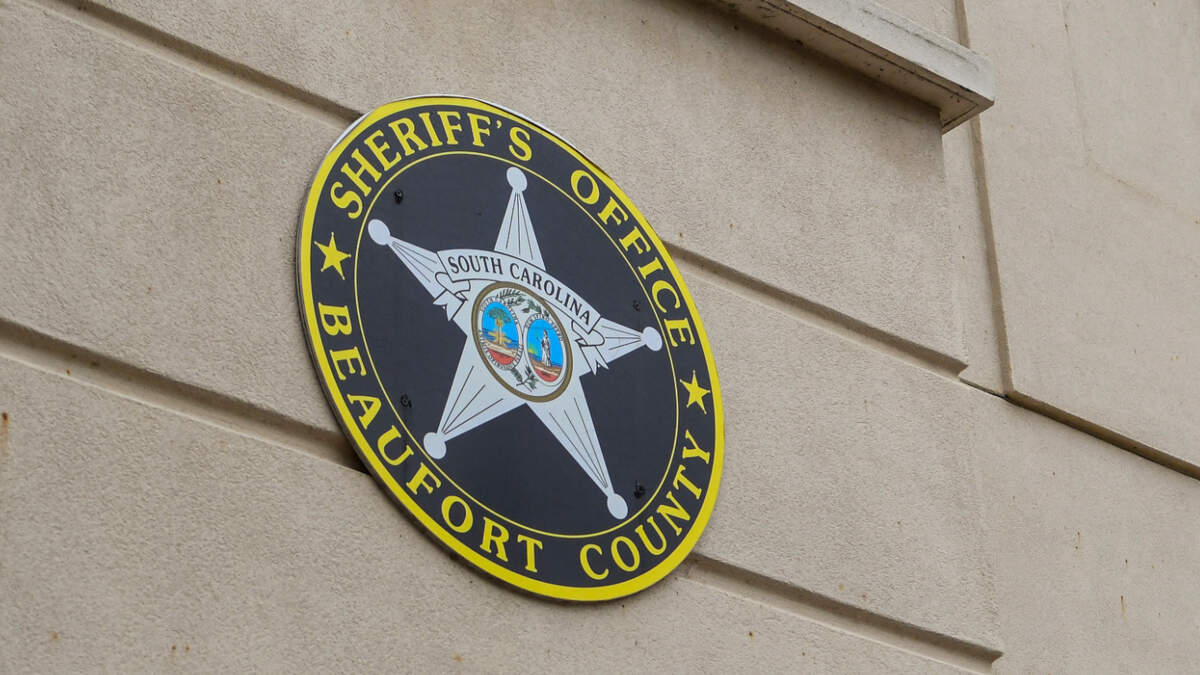 The emblem at the front entrance of the Beaufort County Sheriff’s Office as seen on Wednesday, Sept. 16, 2020, located in the Beaufort County Government Robert Smalls Complex in Beaufort.