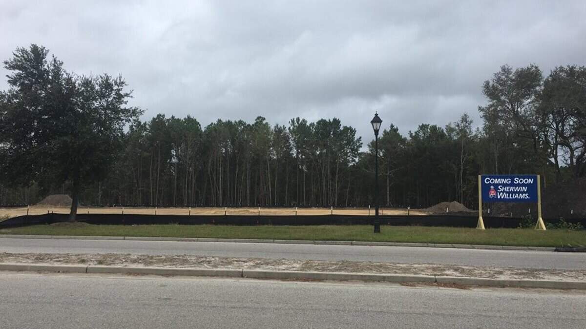 A Sherwin-Williams paint store is expected to be built in the coming months next to Burger King in Okatie off of S.C. 170.